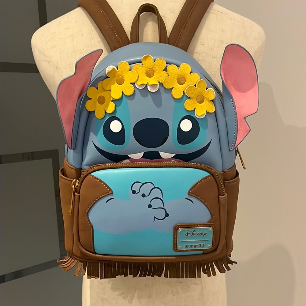 Loungefly Disney Lilo & Stitch Flower Crown Stitch Figural Mini Backpack